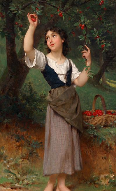 Emile Munier The Cherry Tree oil painting picture